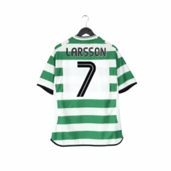 2001/03 LARSSON #7 Celtic Umbro European Home Football Shirt (L)(2001 03 Larsson 7 Celtic Umbro European Home Football Shirt L)