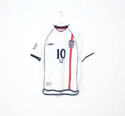 2001/03 OWEN #10 England Vintage Umbro Home Football Shirt (S) WC 2002 BRAZIL(2001 03 Owen 10 England Vintage Umbro Home Football Shirt S Wc 2002 Brazil)
