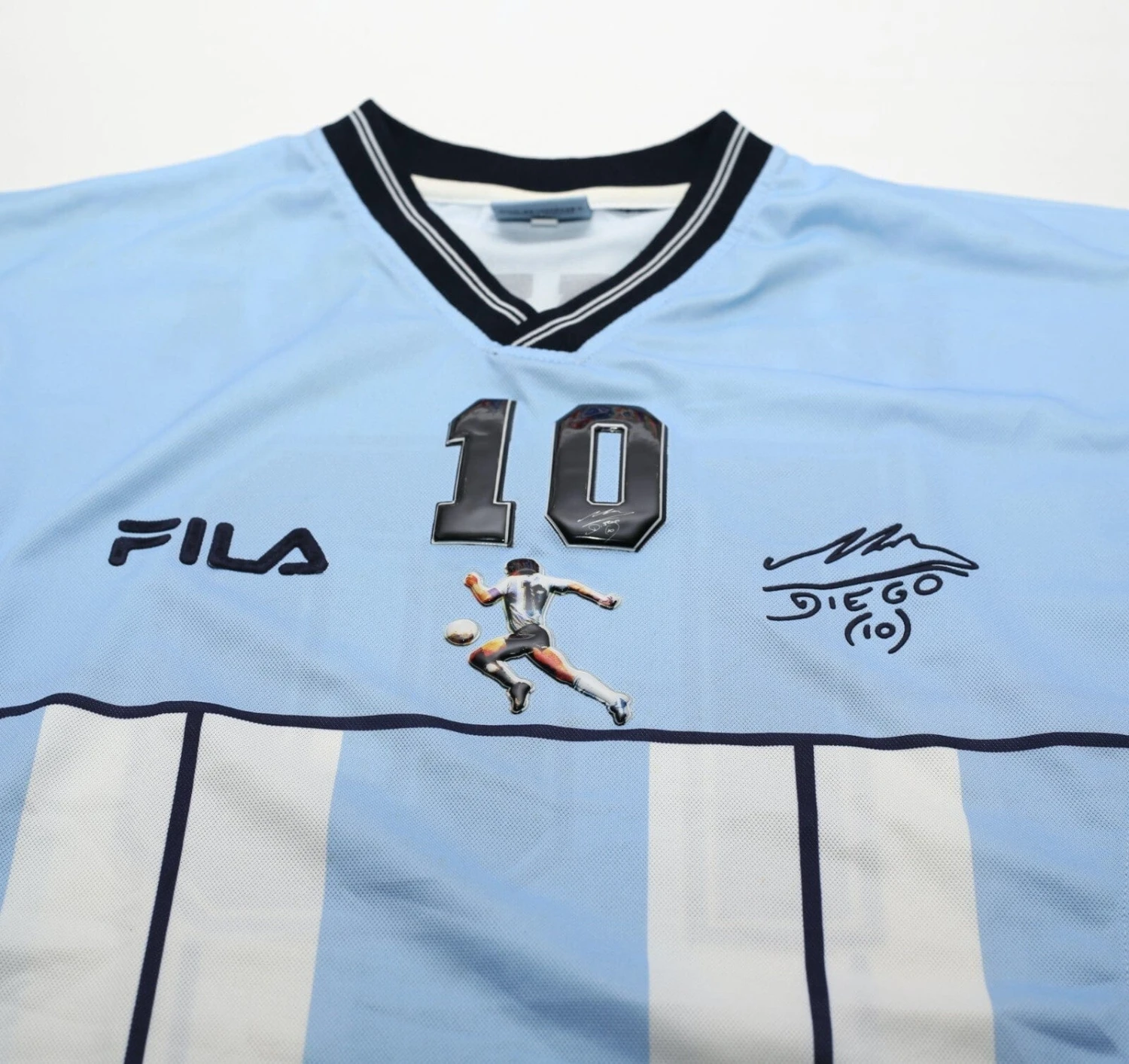 2001 MARADONA #10 Argentina Vintage FILA Testimonial Football Shirt (XL)(2001 maradona 10 argentina vintage fila testimonial football shirt xl) 2001 MARADONA #10 Argentina Vintage FILA Testimonial Football Shirt (XL)(2001 Maradona 10 Argentina Vintage Fila Testimonial Football Shirt Xl) -Football Shirt Collective 2001 maradona 10 argentina vintage fila testimonial football shirt xl 1169747023