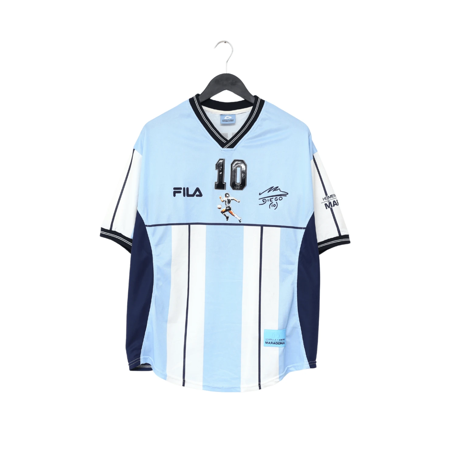 2001 MARADONA #10 Argentina Vintage FILA Testimonial Football Shirt (XL)(2001 maradona 10 argentina vintage fila testimonial football shirt xl) 2001 MARADONA #10 Argentina Vintage FILA Testimonial Football Shirt (XL)(2001 Maradona 10 Argentina Vintage Fila Testimonial Football Shirt Xl) -Football Shirt Collective 2001 maradona 10 argentina vintage fila testimonial football shirt xl 1169747025