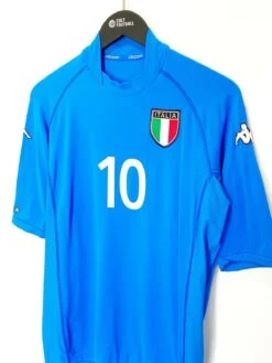 2002 TOTTI #10 Italy Vintage Kappa Home Football Shirt Jersey (M/L) AS Roma(2002 Totti 10 Italy Vintage Kappa Home Football Shirt Jersey M L As Roma) -Football Shirt Collective 2002 totti 10 italy vintage kappa home football shirt jersey m l as roma 36698014515447