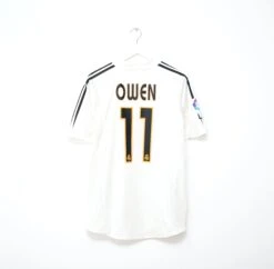 2004/05 OWEN #11 Real Madrid Vintage Adidas MATCH ISSUE Home Football Shirt (L)(2004 05 Owen 11 Real Madrid Vintage Adidas Match Issue Home Football Shirt L)