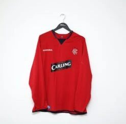 2004/05 RANGERS Vintage Diadora LS Away Football Shirt Jersey (2XL - XXL)(2004 05 Rangers Vintage Diadora Ls Away Football Shirt Jersey 2xl Xxl)