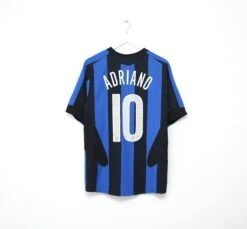 2005/06 ADRIANO #10 Inter Milan Vintage Nike Home Football Shirt (M)(2005 06 Adriano 10 Inter Milan Vintage Nike Home Football Shirt M)
