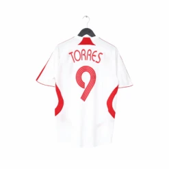 2007/08 TORRES #9 Liverpool Vintage Adidas European Away Football Shirt (S)(2007 08 Torres 9 Liverpool Vintage Adidas European Away Football Shirt S)