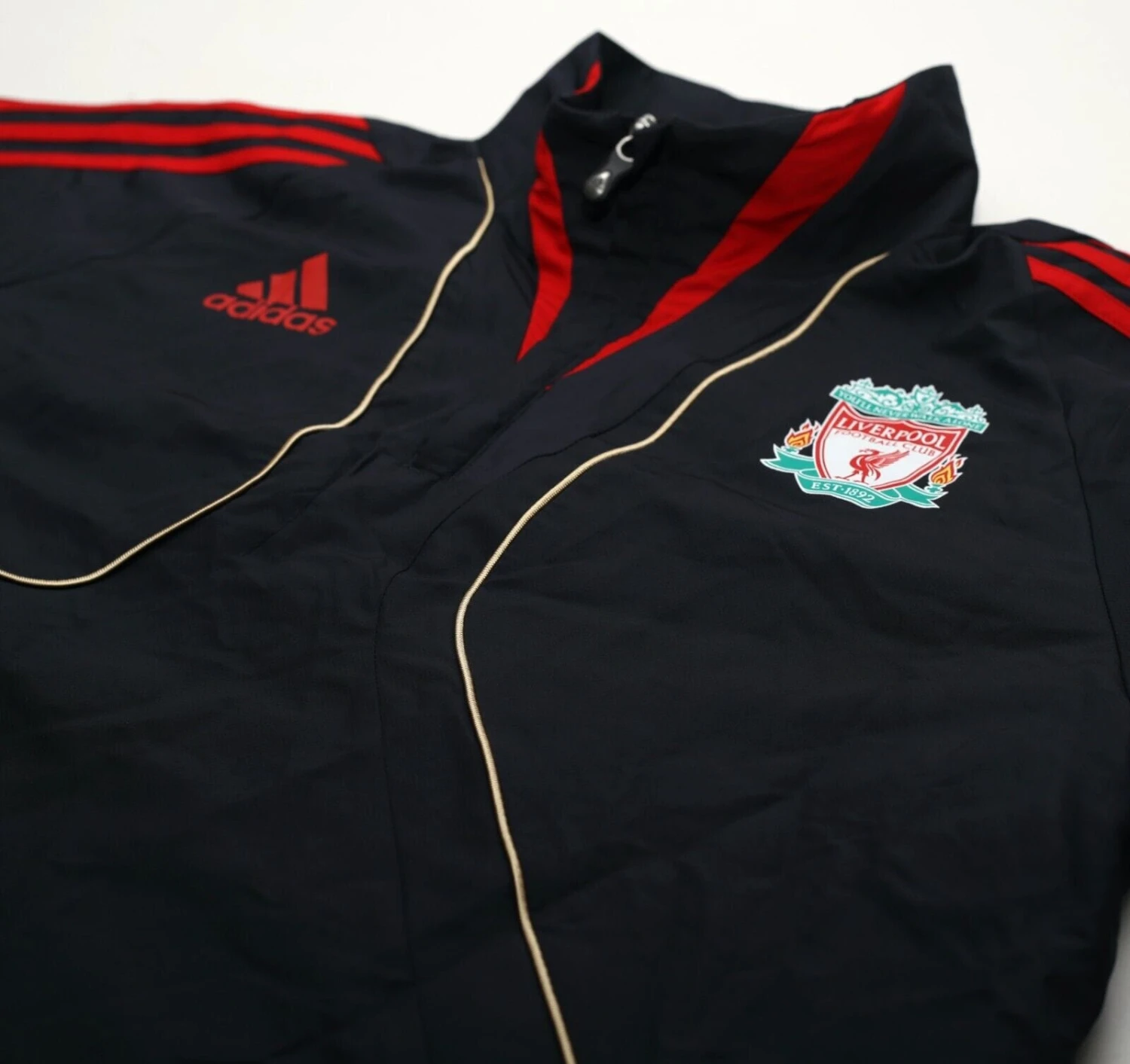 2009/10 LIVERPOOL Vintage adidas 1/4 Zip Football Training Jacket (M)(2009 10 liverpool vintage adidas 1 4 zip football training jacket m) 2009/10 LIVERPOOL Vintage Adidas 1/4 Zip Football Training Jacket (M)(2009 10 Liverpool Vintage Adidas 1 4 Zip Football Training Jacket M) -Football Shirt Collective 2009 10 liverpool vintage adidas 1 4 zip football training jacket m 1145924357