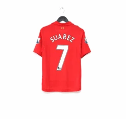 2012/13 Suarez #7 Liverpool Vintage Warrior Home Football Shirt Jersey (S)(2012 13 Suarez 7 Liverpool Vintage Warrior Home Football Shirt Jersey S)