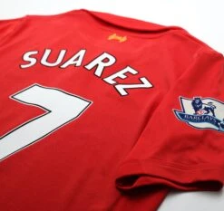2012/13 Suarez #7 Liverpool Vintage Warrior Home Football Shirt Jersey (S)(2012 13 Suarez 7 Liverpool Vintage Warrior Home Football Shirt Jersey S) -Football Shirt Collective 2012 13 suarez 7 liverpool vintage warrior home football shirt jersey s 71438541980022