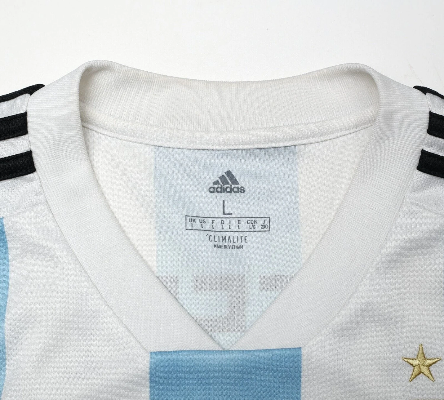 2018/19 MESSI #10 Argentina Vintage adidas Home Football Shirt (L) WC 2018(2018 19 messi 10 argentina vintage adidas home football shirt l wc 2018) 2018/19 MESSI #10 Argentina Vintage Adidas Home Football Shirt (L) WC 2018(2018 19 Messi 10 Argentina Vintage Adidas Home Football Shirt L Wc 2018) -Football Shirt Collective 2018 19 messi 10 argentina vintage adidas home football shirt l wc 2018 41842017403127