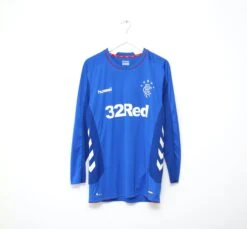 2018/19 RANGERS Hummel Long Sleeve Home Football Shirt Jersey (L/XL)(2018 19 Rangers Hummel Long Sleeve Home Football Shirt Jersey L Xl)