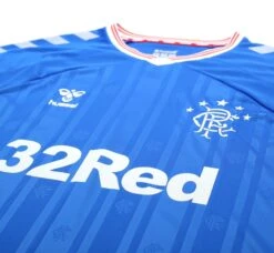 2019/20 RANGERS Hummel Home Football Shirt Jersey (L/XL)(2019 20 Rangers Hummel Home Football Shirt Jersey L Xl) -Football Shirt Collective 2019 20 rangers hummel home football shirt jersey l xl 42124944933111