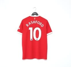 2021/22 RASHFORD #10 Manchester United Vintage Adidas Home Football Shirt (M)(2021 22 Rashford 10 Manchester United Vintage Adidas Home Football Shirt M)