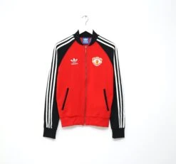 MANCHESTER UNITED Vintage Retro Adidas Originals Superstar Track Top (S)(Manchester United Vintage Retro Adidas Originals Superstar Track Top S)