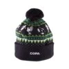 Nordic Knit Bobble Hat | Black-Green-Blue-White(Nordic Knit Bobble Hat Black Green Blue White)